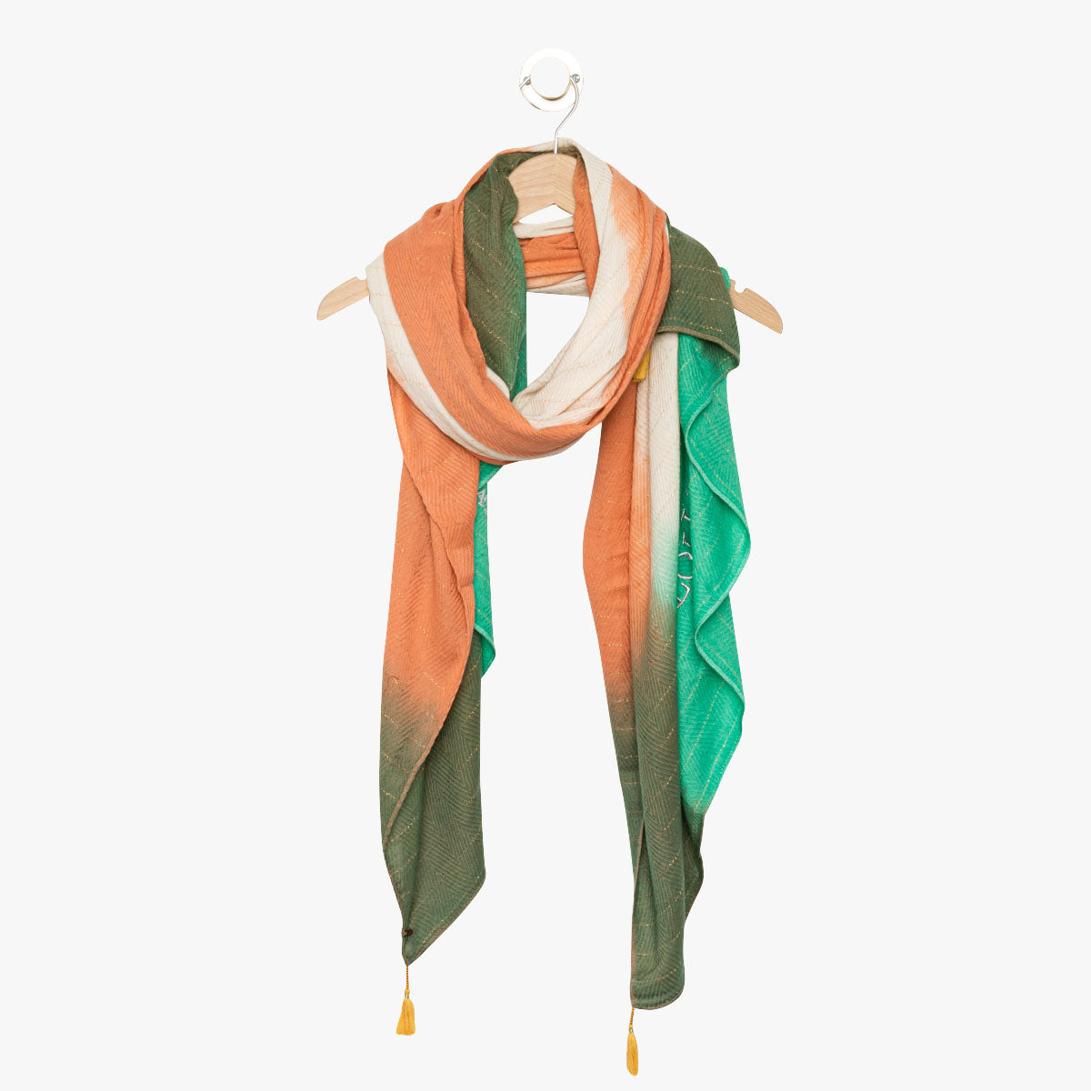 Foulard orange tie and dye Fireworks