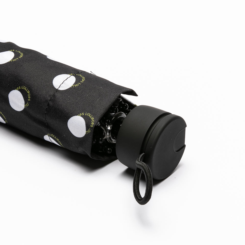 Parapluie pliable à pois noir