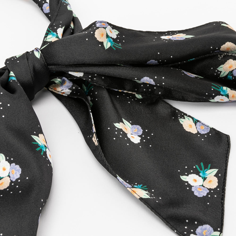 Bandeau noir motif printanier