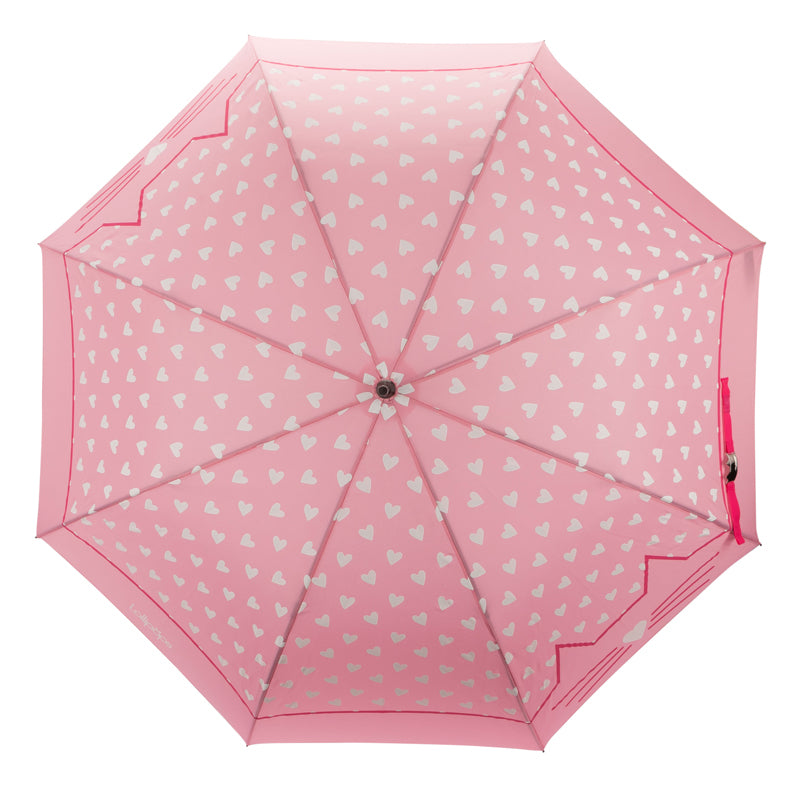 Grand parapluie chat imprimé cœur