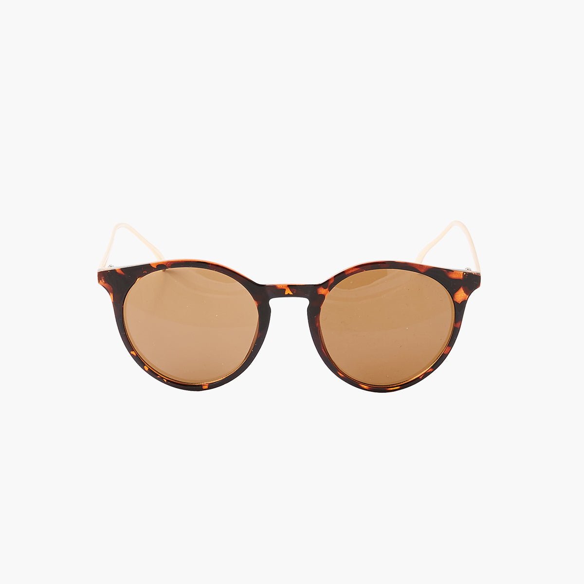 Lunettes de soleil rondes marrons