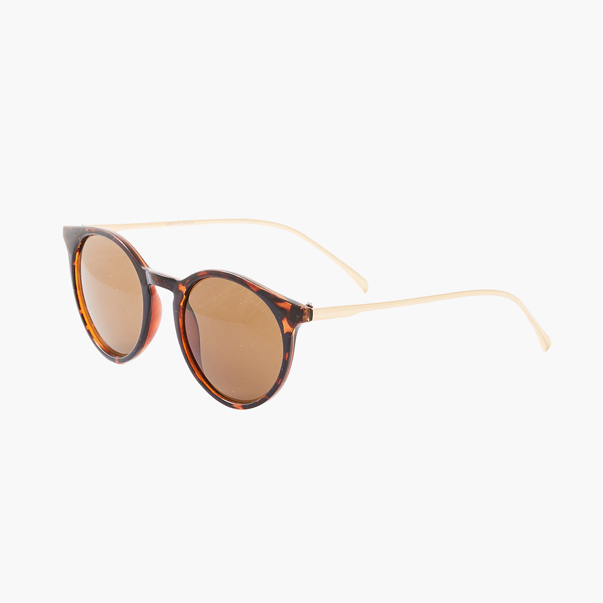 Lunettes de soleil rondes marrons