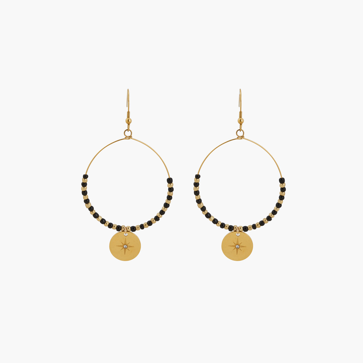 Boucles d'oreilles pendant étoile Acier inoxydable