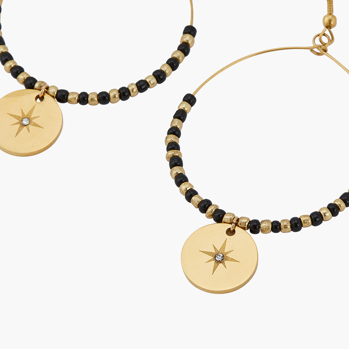 Boucles d'oreilles pendant étoile Acier inoxydable