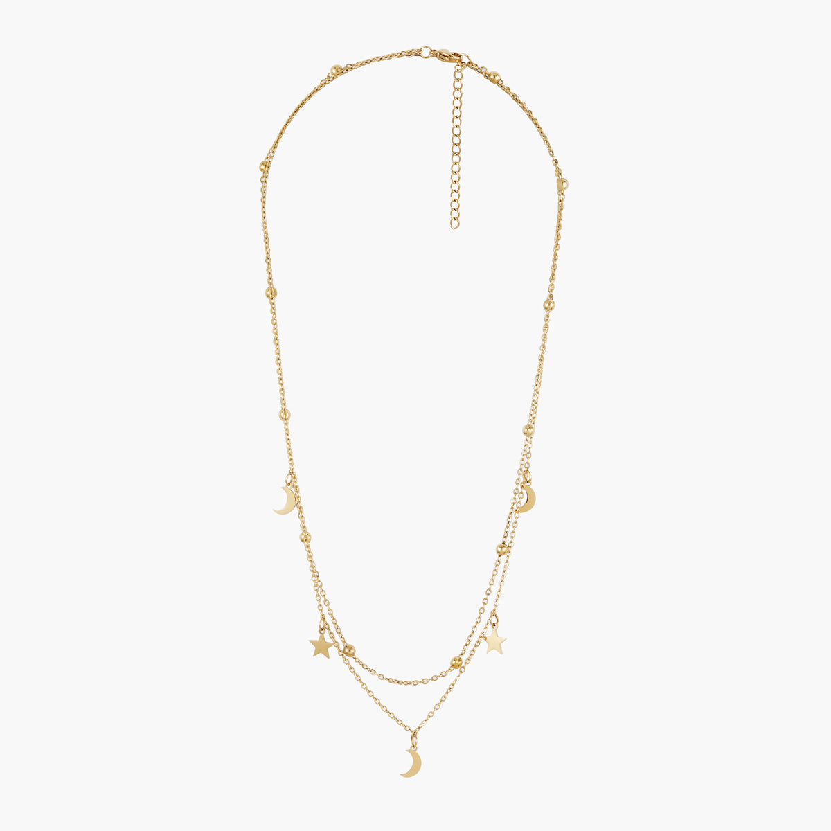 Collier 2 rangs charms