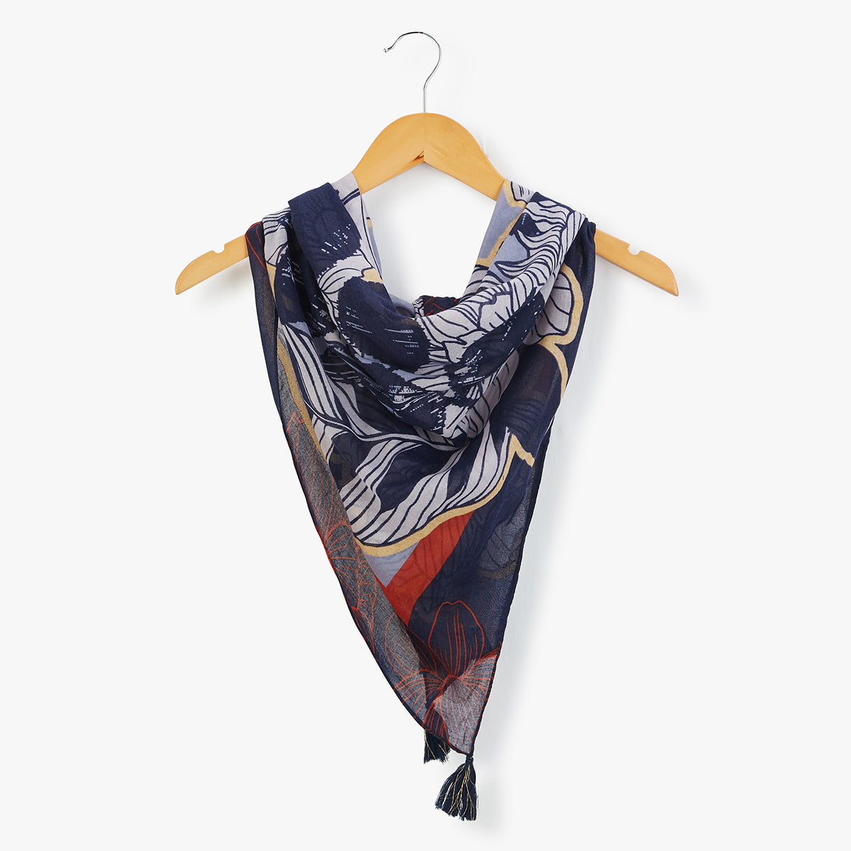 Foulard bleu Kanelia