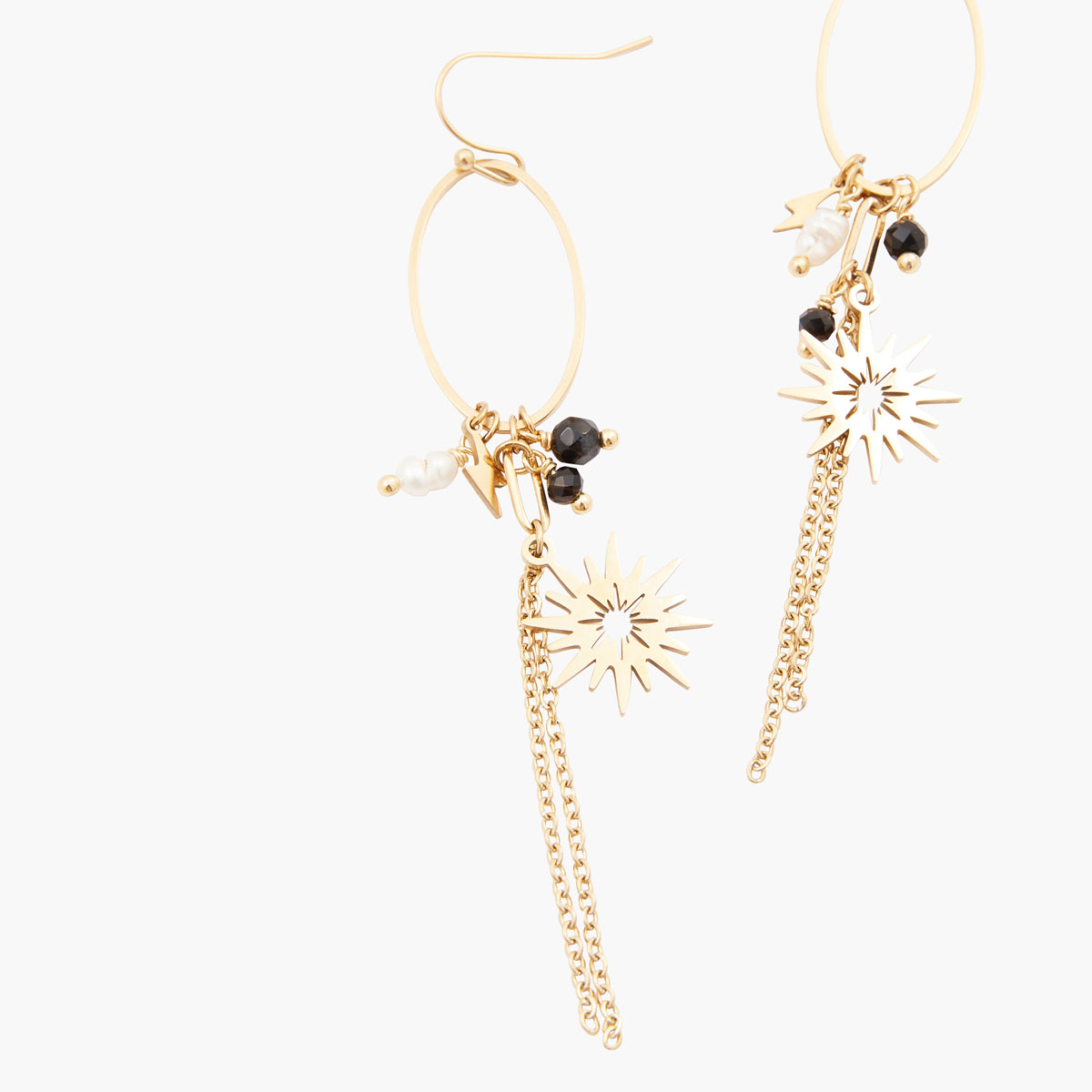 Boucles d'oreilles à soleil Acier inoxyable