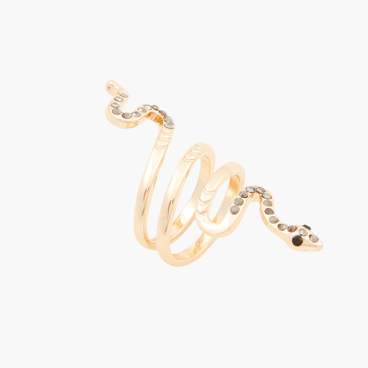 Bague serpent à strass