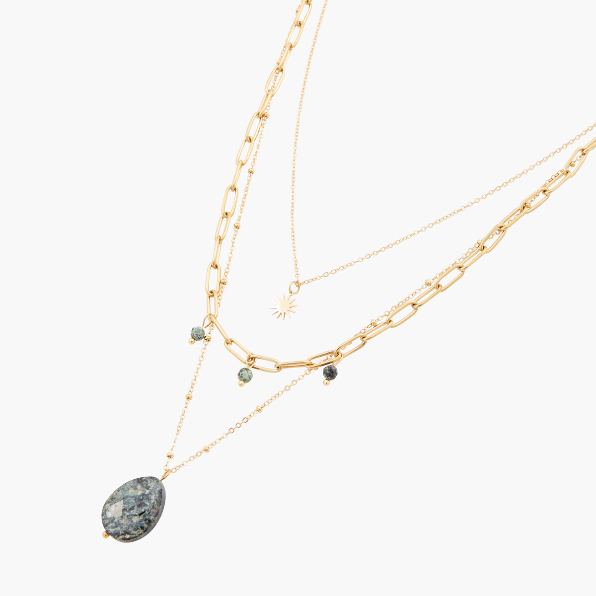 Collier multirang pampilles Acier inoxydable