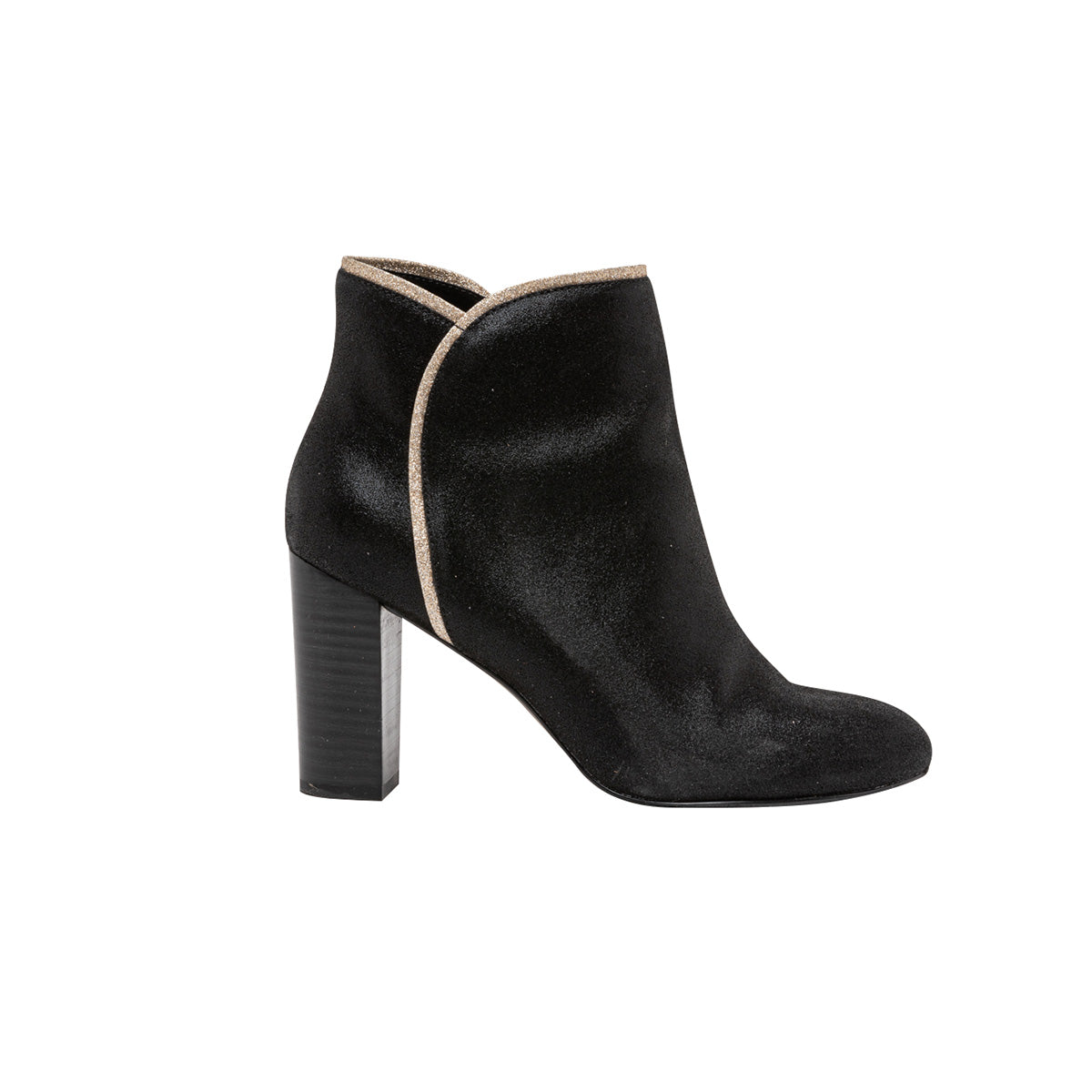 Bottines noires en cuir suedé Ganache