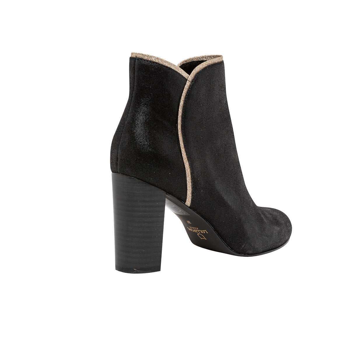 Bottines noires en cuir suedé Ganache