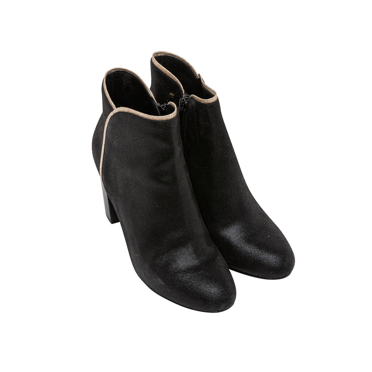 Bottines noires en cuir suedé Ganache