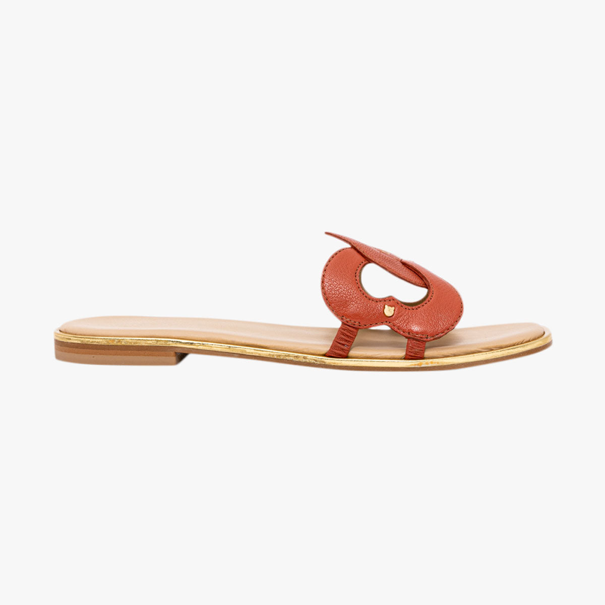 Mules orange en cuir Julietta