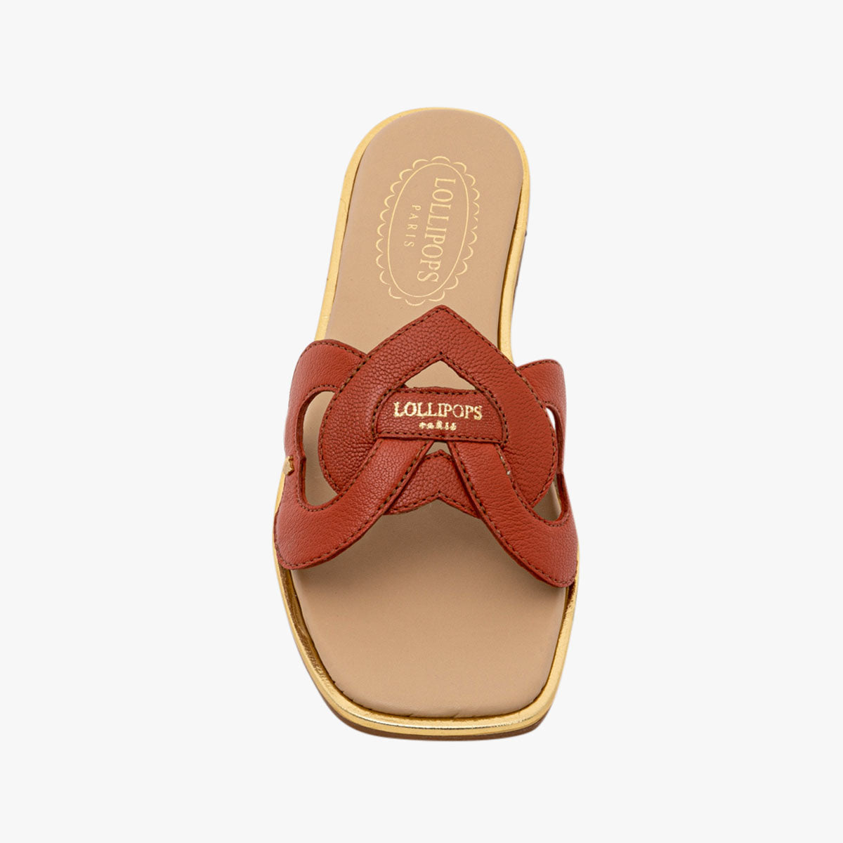 Mules orange en cuir Julietta