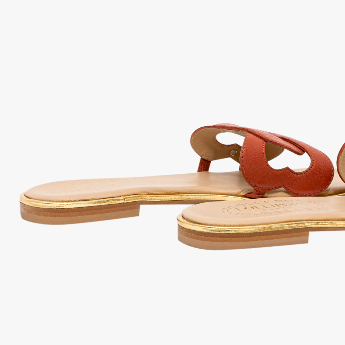 Mules orange en cuir Julietta