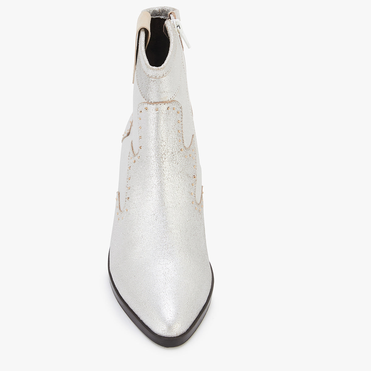 Bottines en cuir argenté Knowle