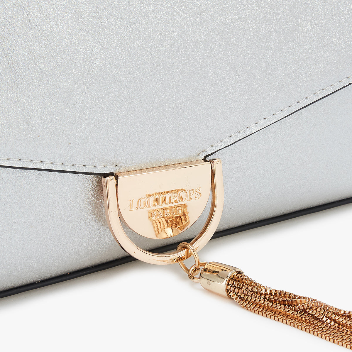 Pochette de soirée argentée Langosco