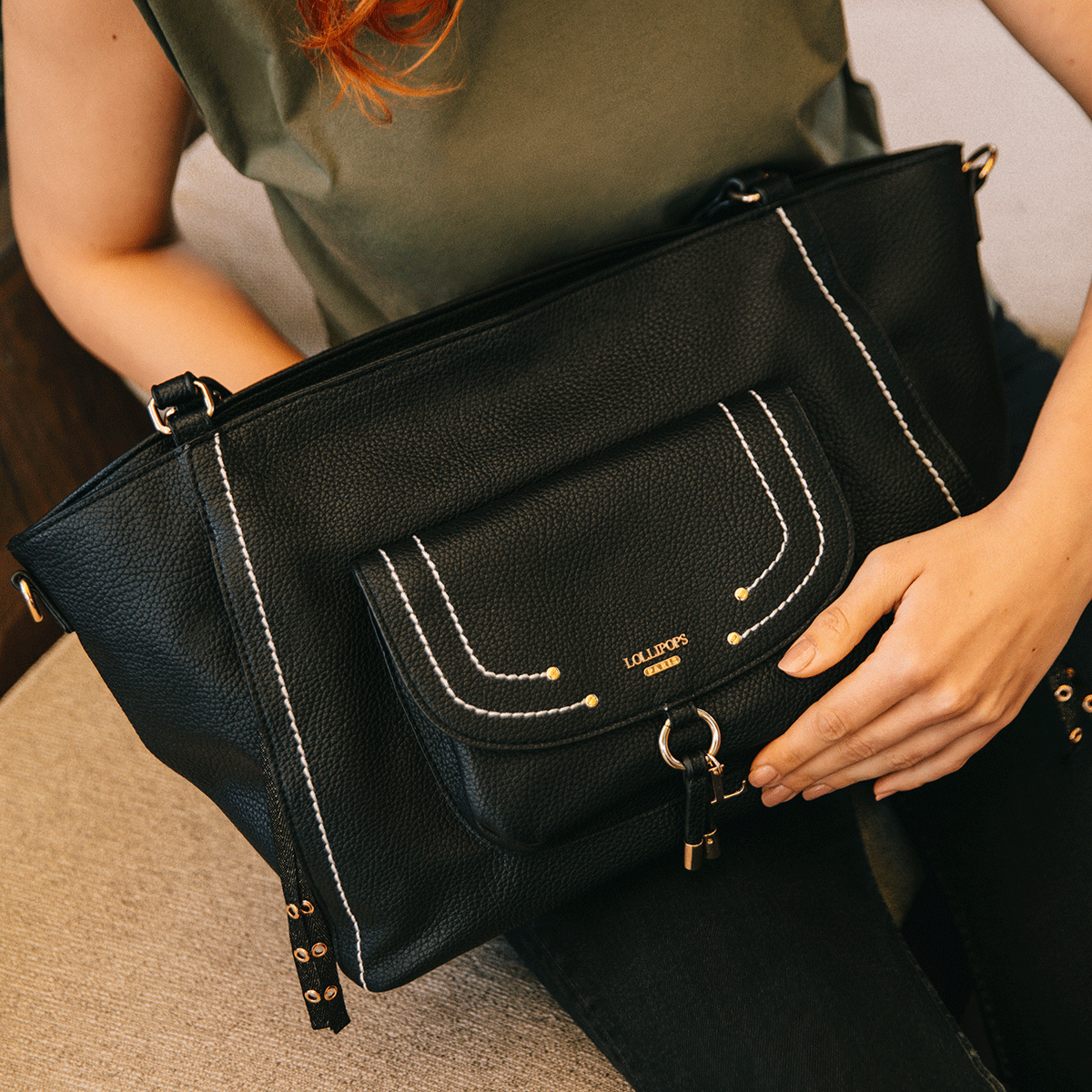 Sac cabas noir Laos