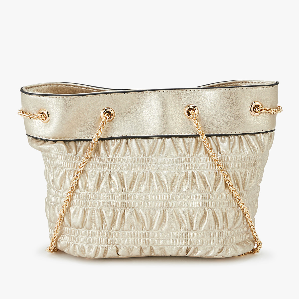 Sac seau dore Lixa