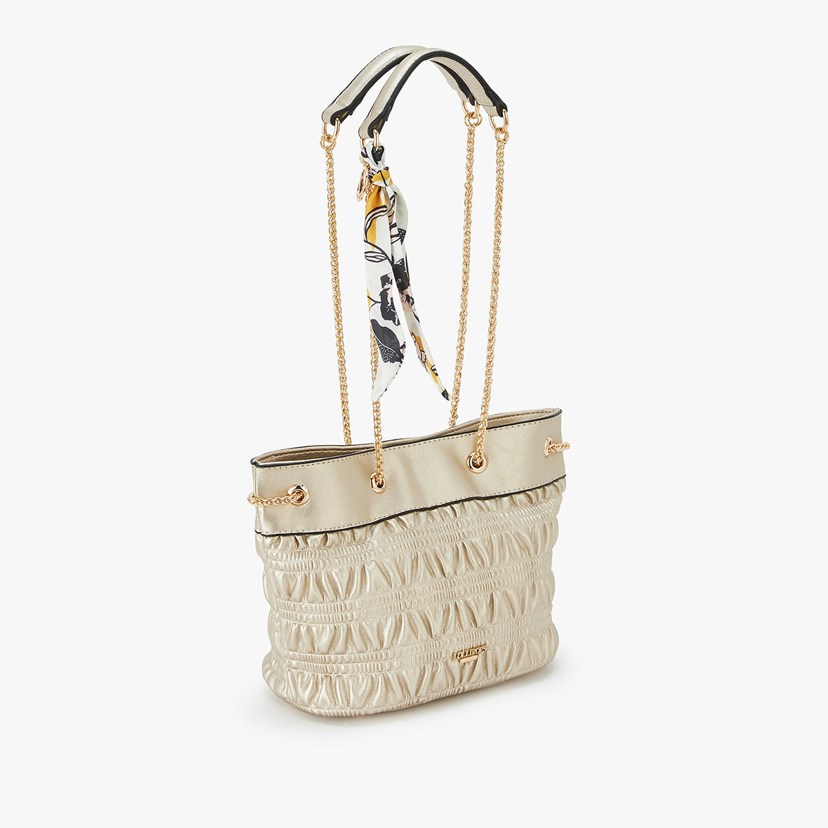 Sac seau dore Lixa
