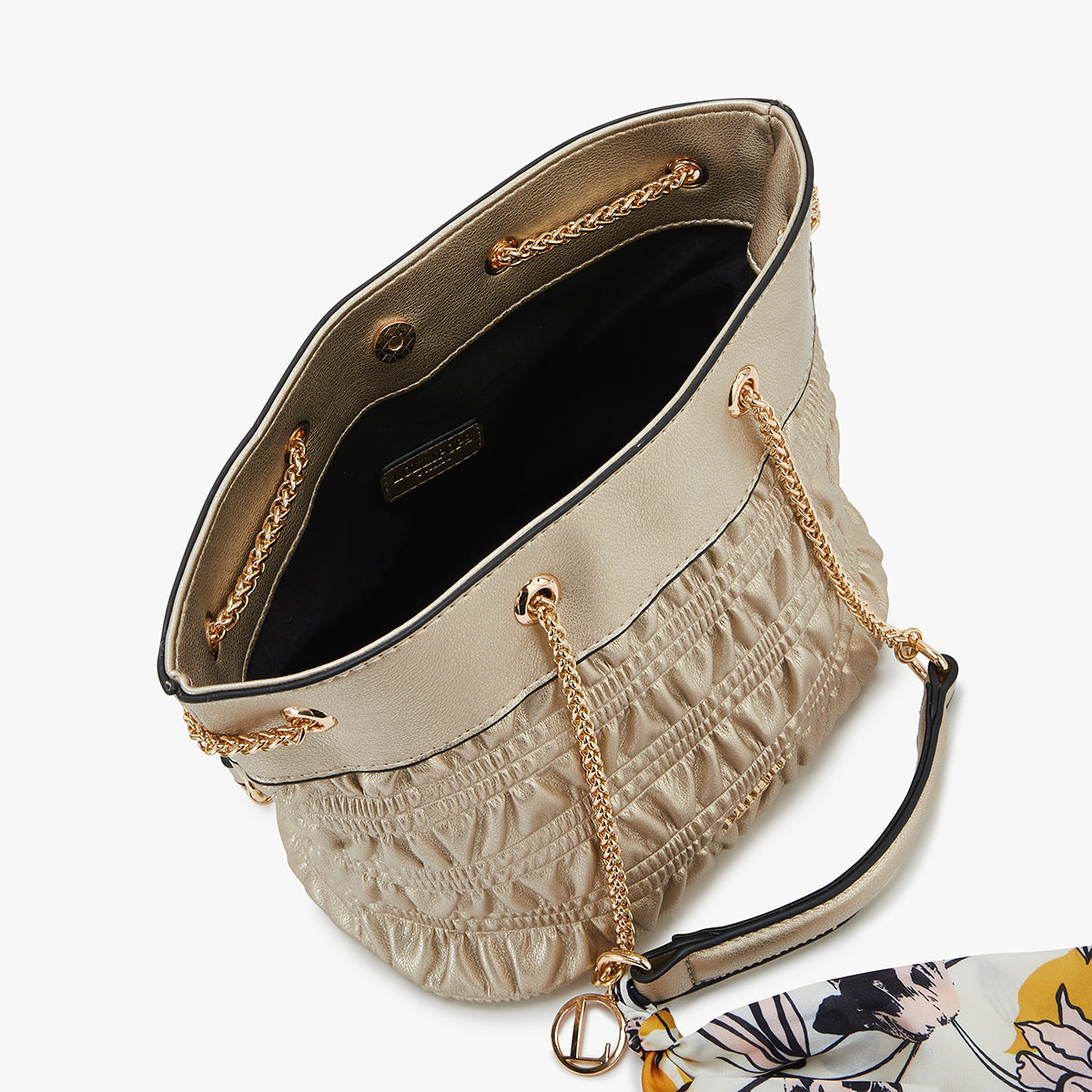Sac seau dore Lixa