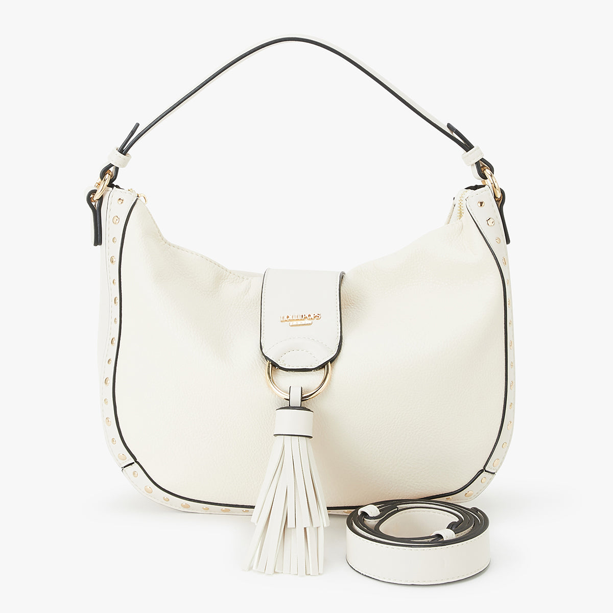 Grand sac hobo ivoire Lano