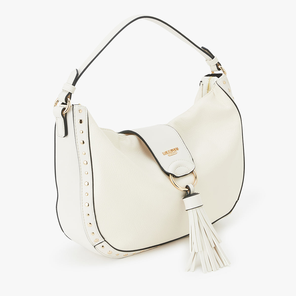 Grand sac hobo ivoire Lano