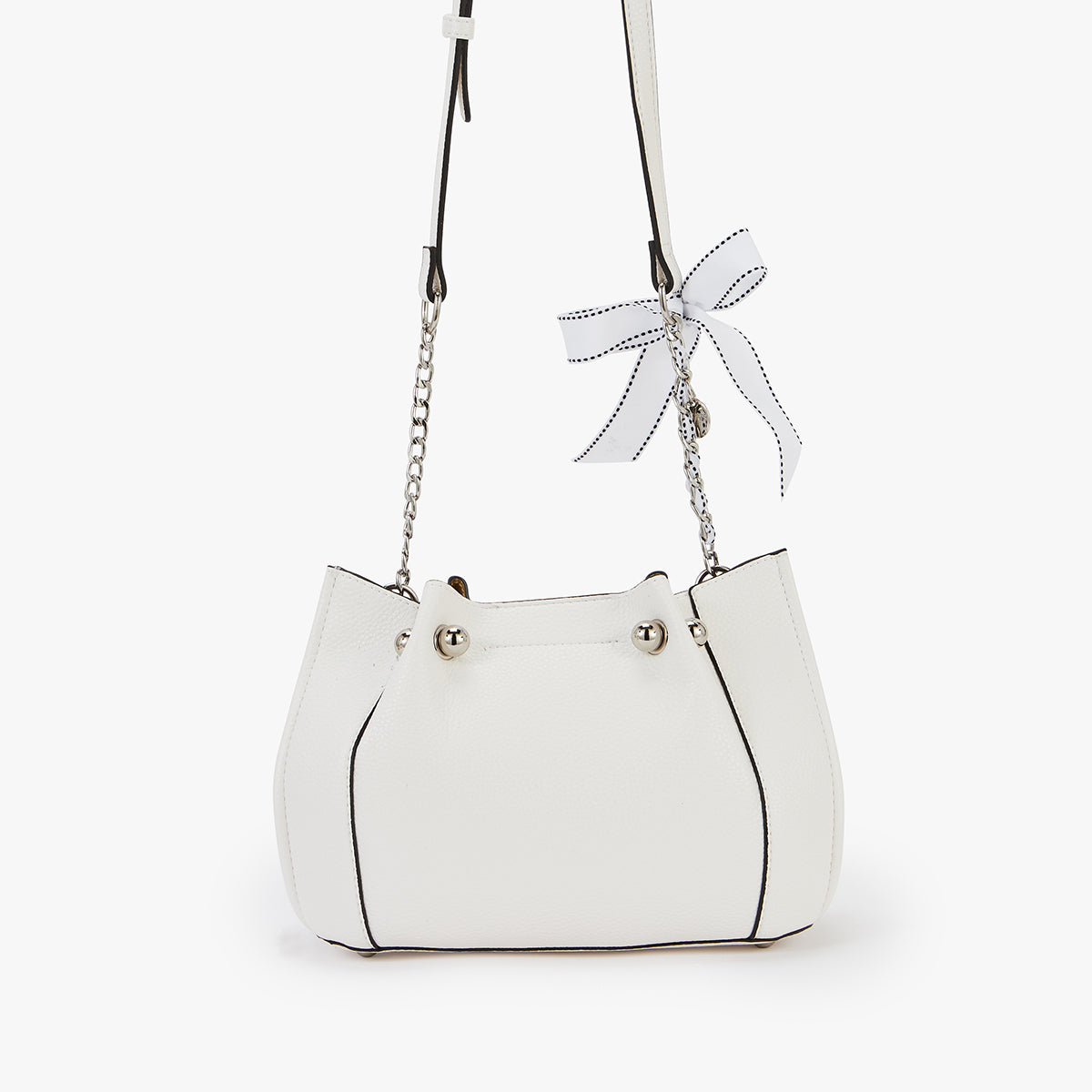 Petit sac bandoulière blanc Loreto