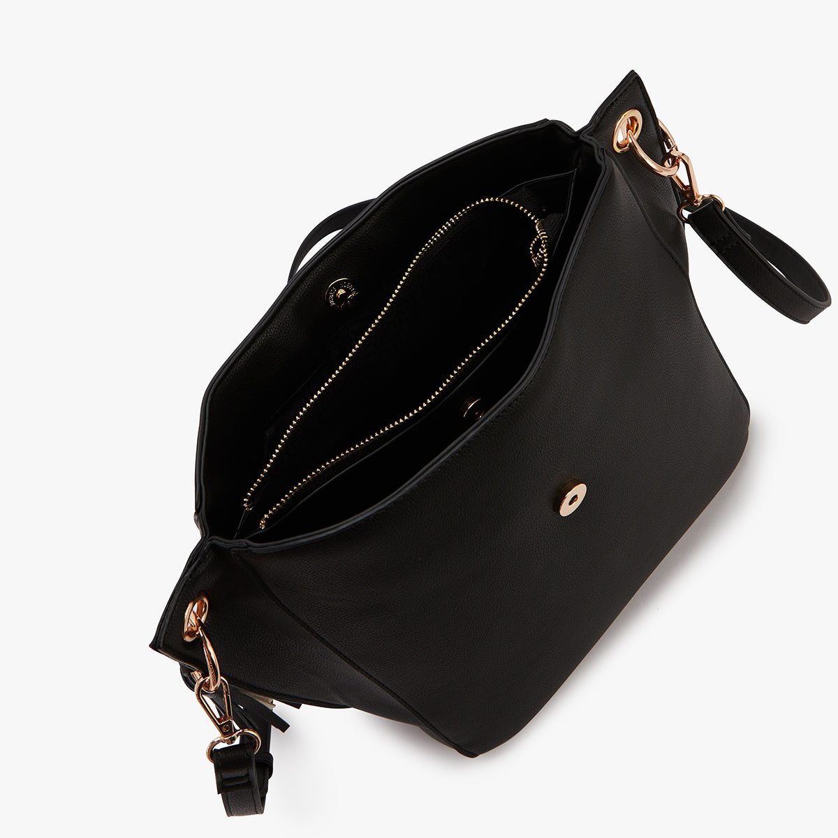 Grand sac hobo noir Letia