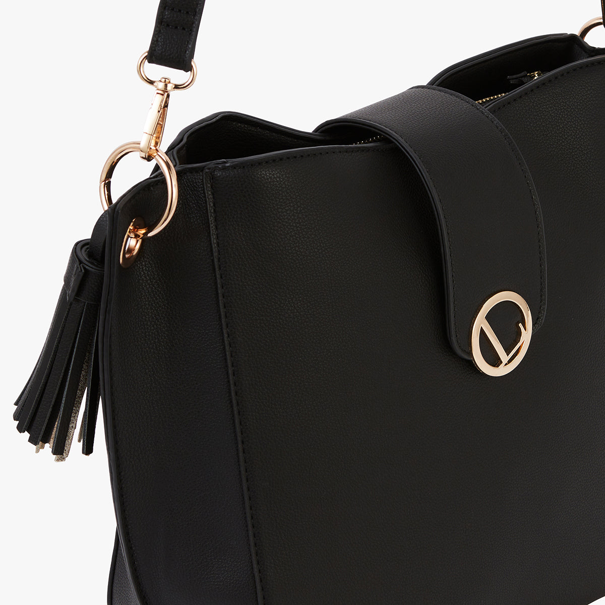 Grand sac hobo noir Letia