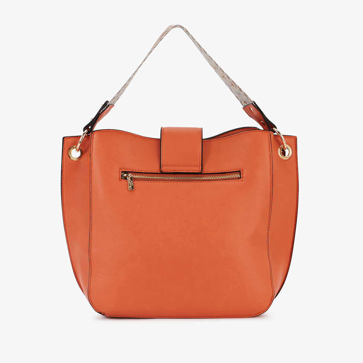 Grand sac hobo orange Letia