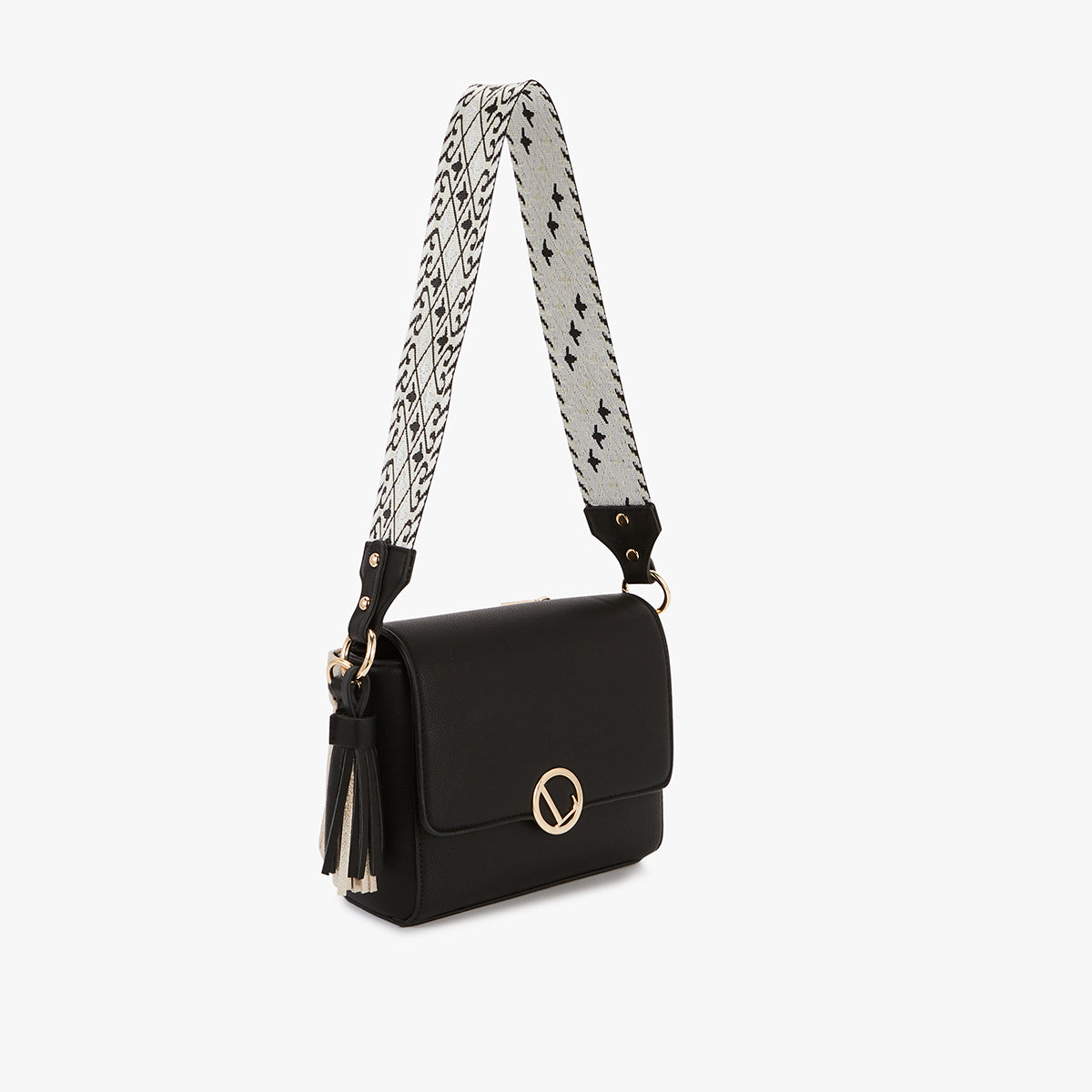 Sac bandoulière noir Letia