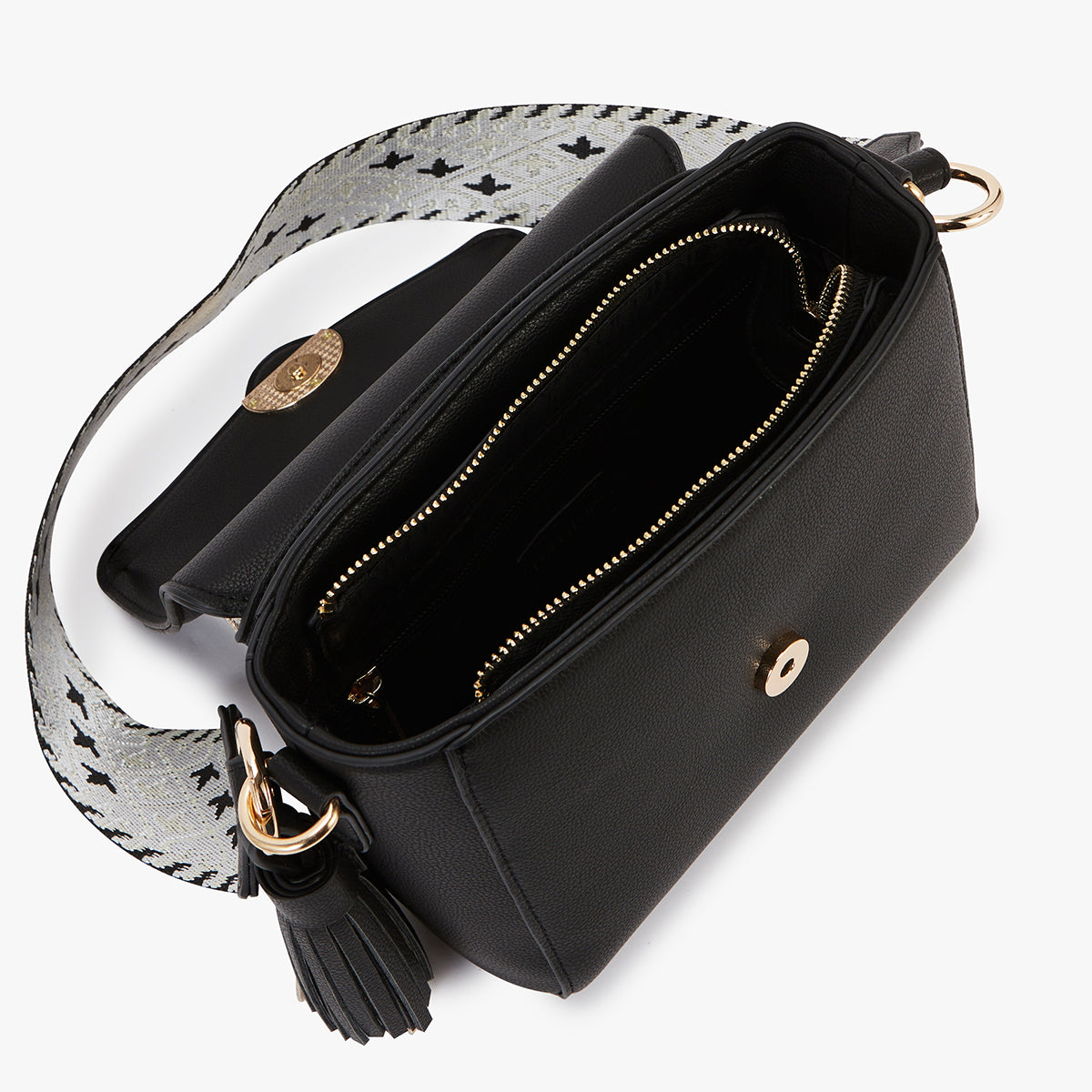 Sac bandoulière noir Letia