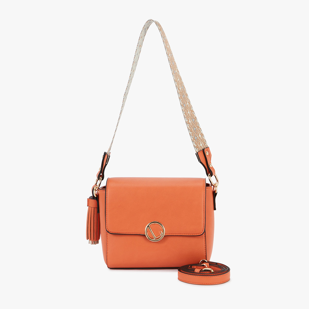 Sac bandoulière orange Letia