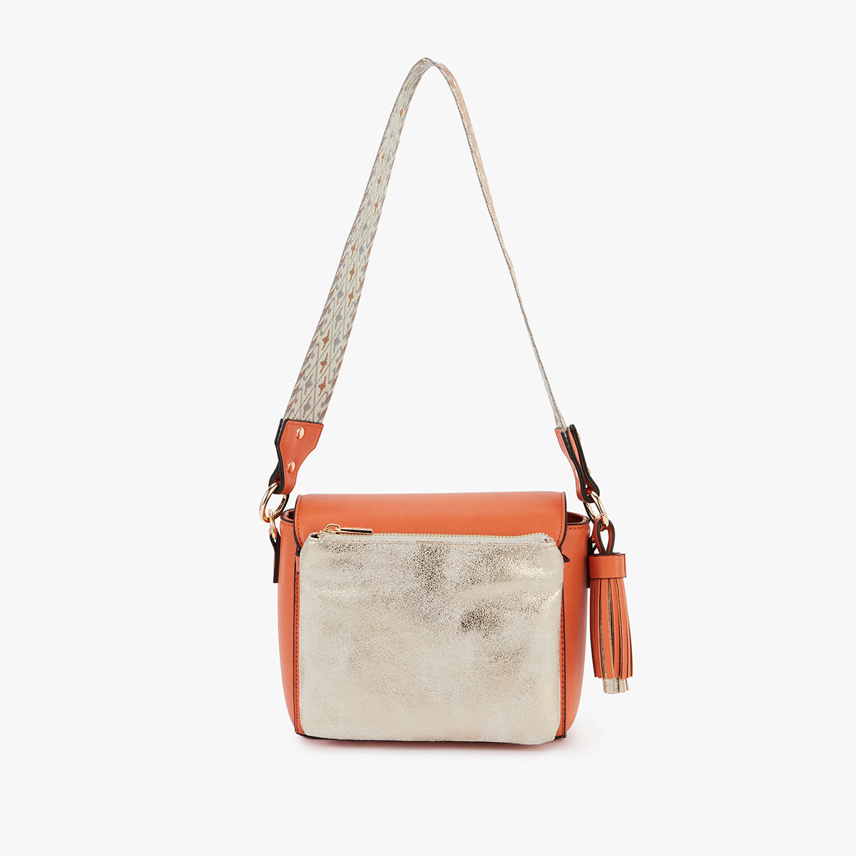 Sac bandoulière orange Letia
