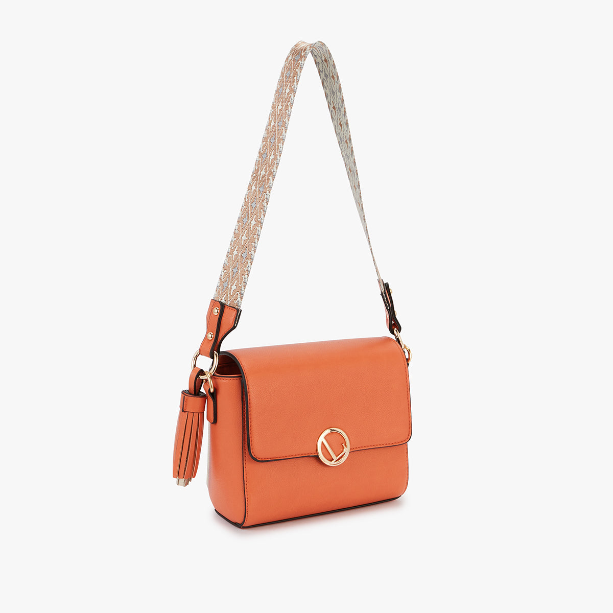 Sac bandoulière orange Letia