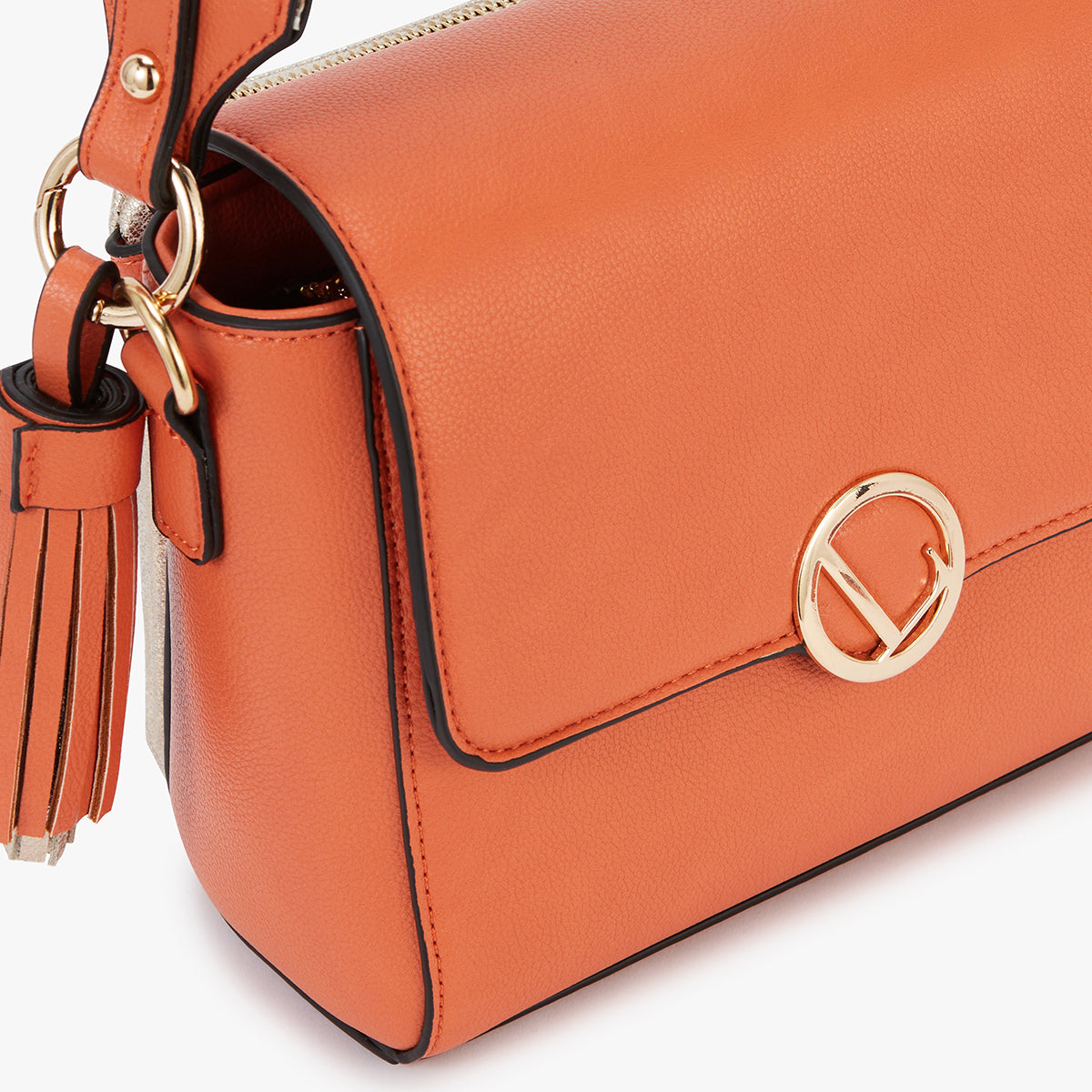 Sac bandoulière orange Letia