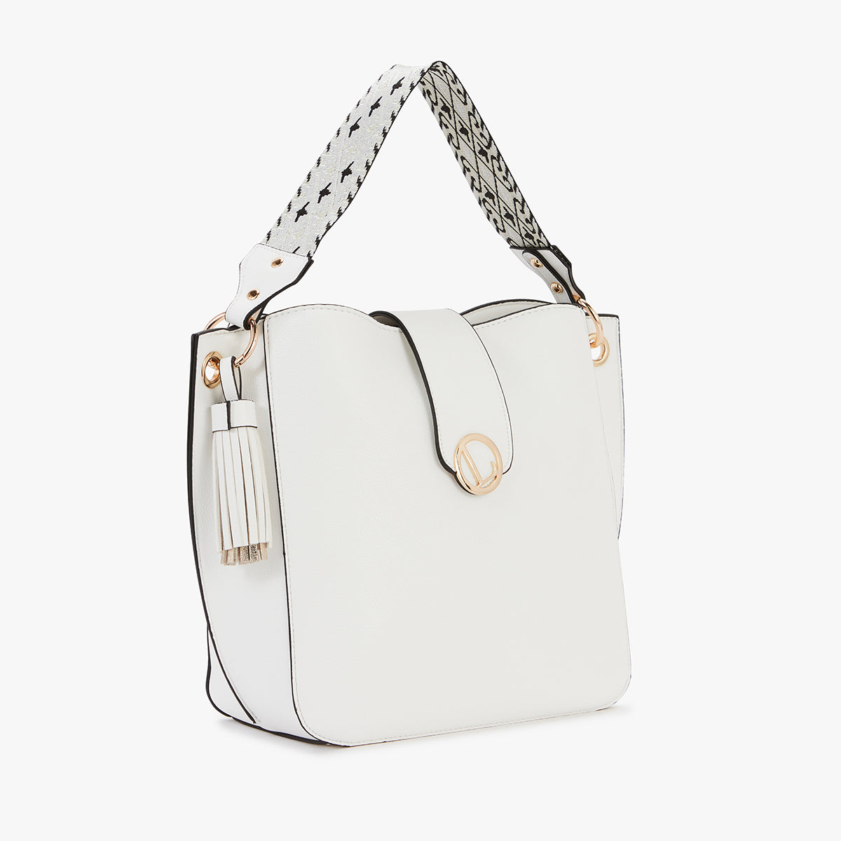 Grand sac hobo blanc Letia