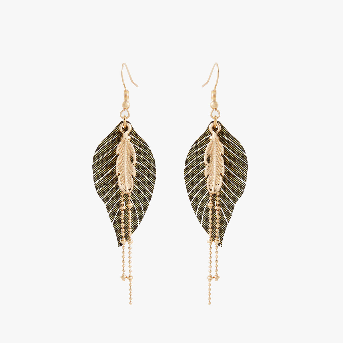 Boucles d'oreilles pendantes plumes