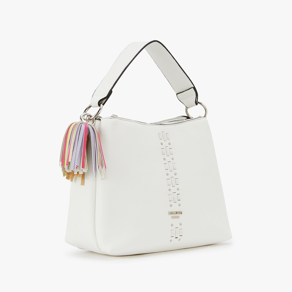 Grand sac hobo blanc Lagarino