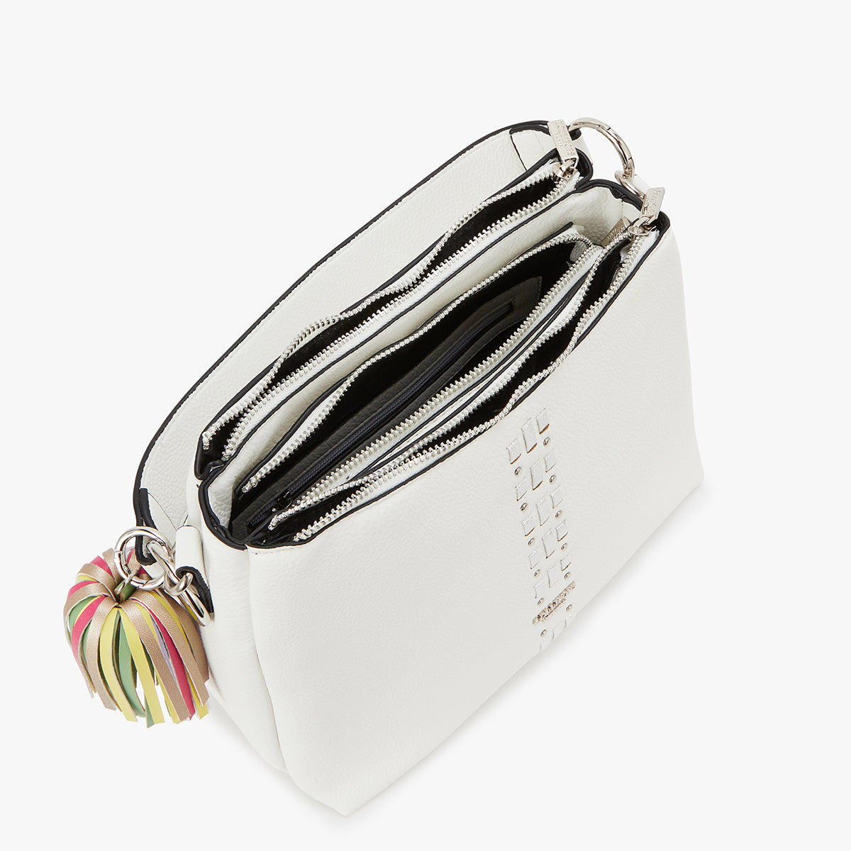 Grand sac hobo blanc Lagarino