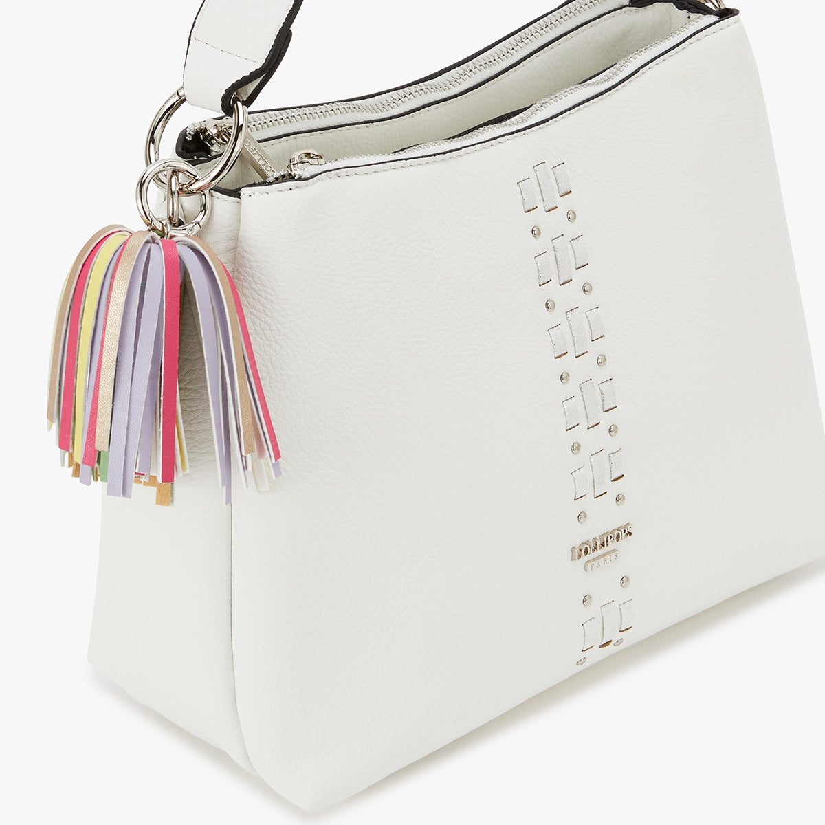 Grand sac hobo blanc Lagarino