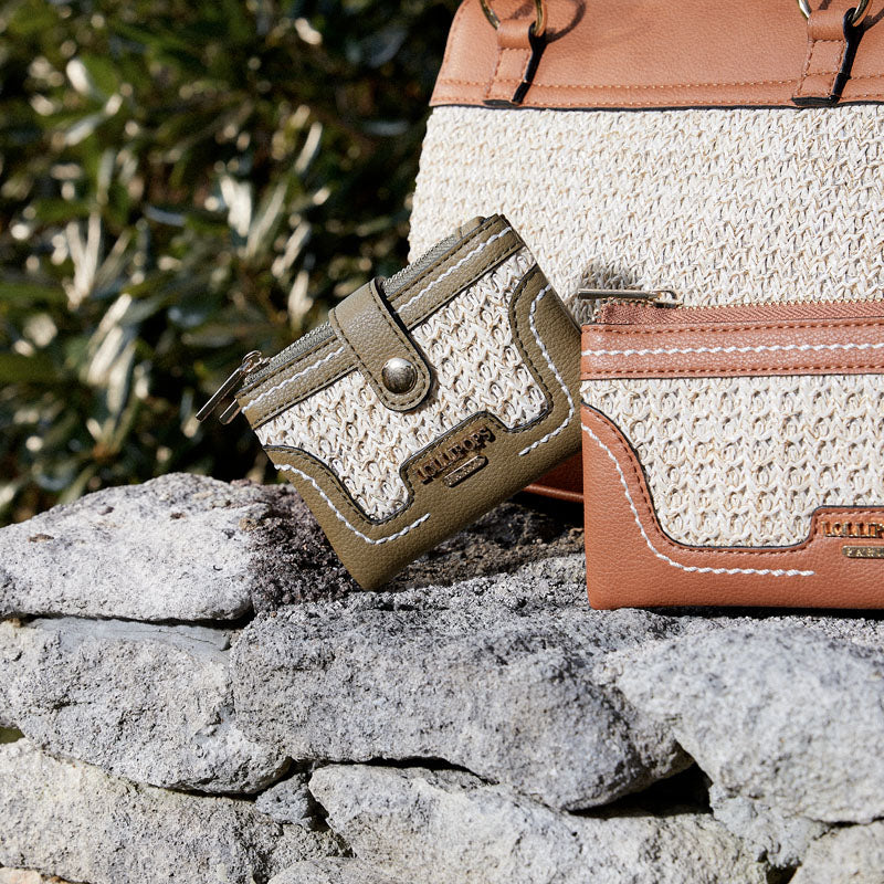 Petit portefeuille kaki Liberia