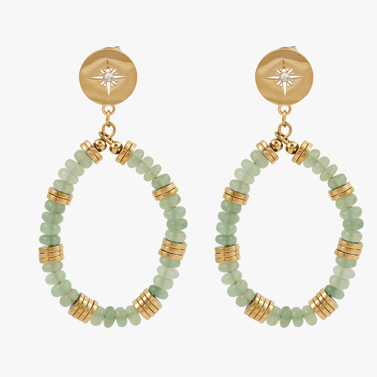 Boucles d'oreilles pendantes acier inoxydable