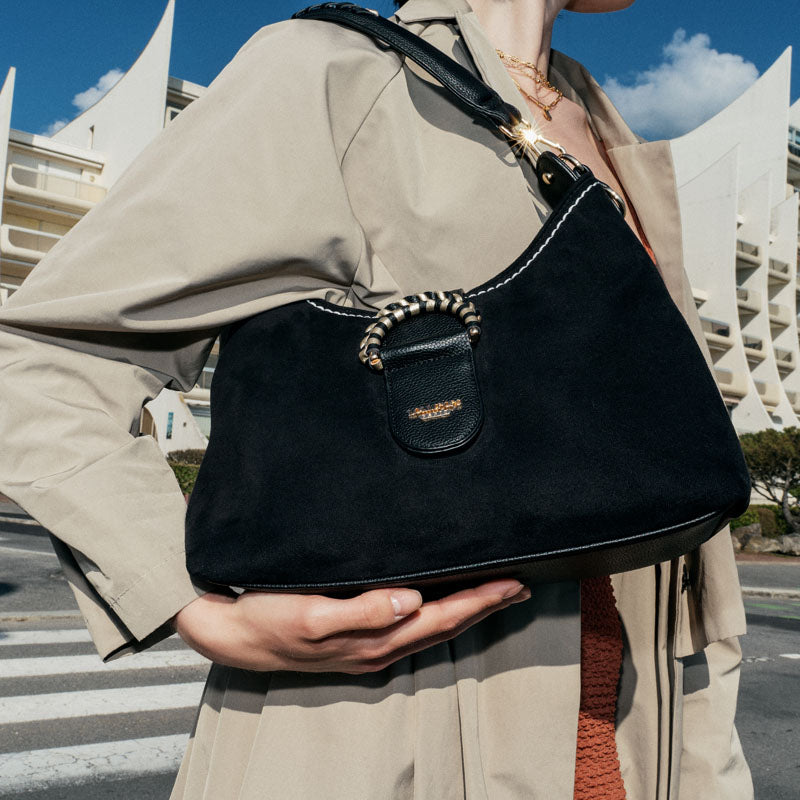 Grand sac hobo noir Murzo