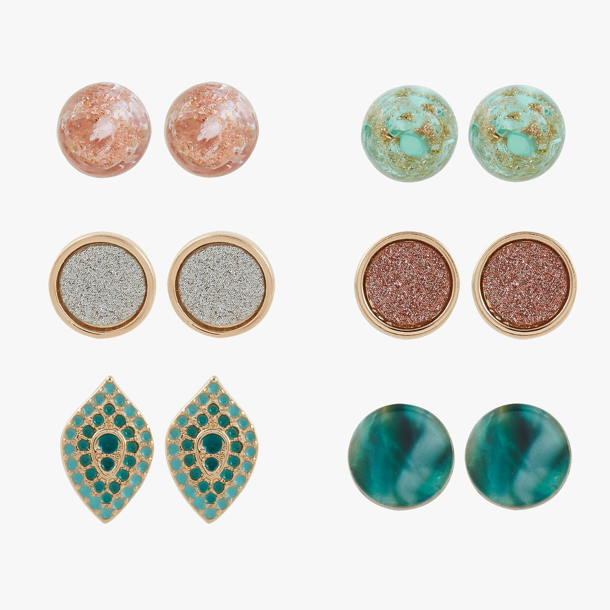 Set de 6 boucles d'oreilles poussette