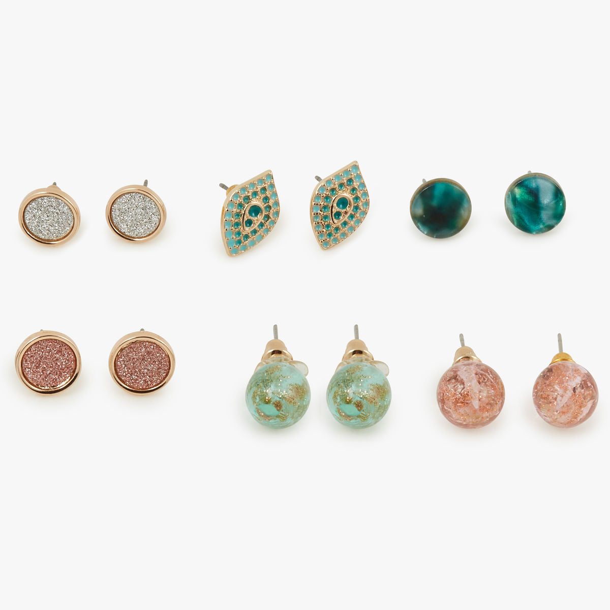 Set de 6 boucles d'oreilles poussette