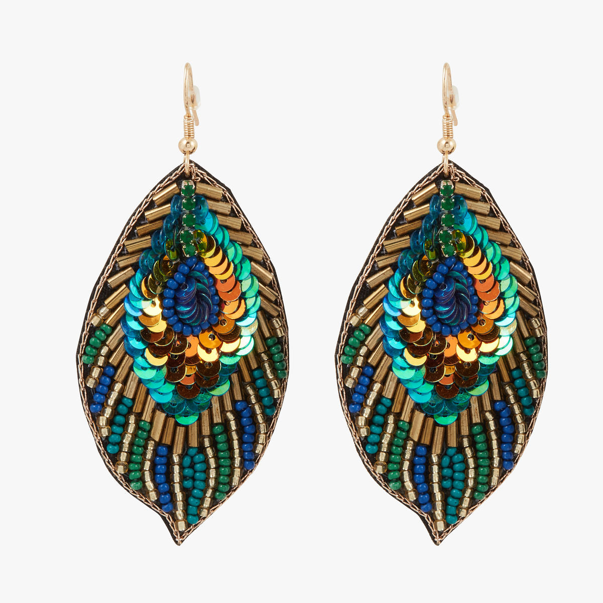 Boucles d'oreilles crochet vert