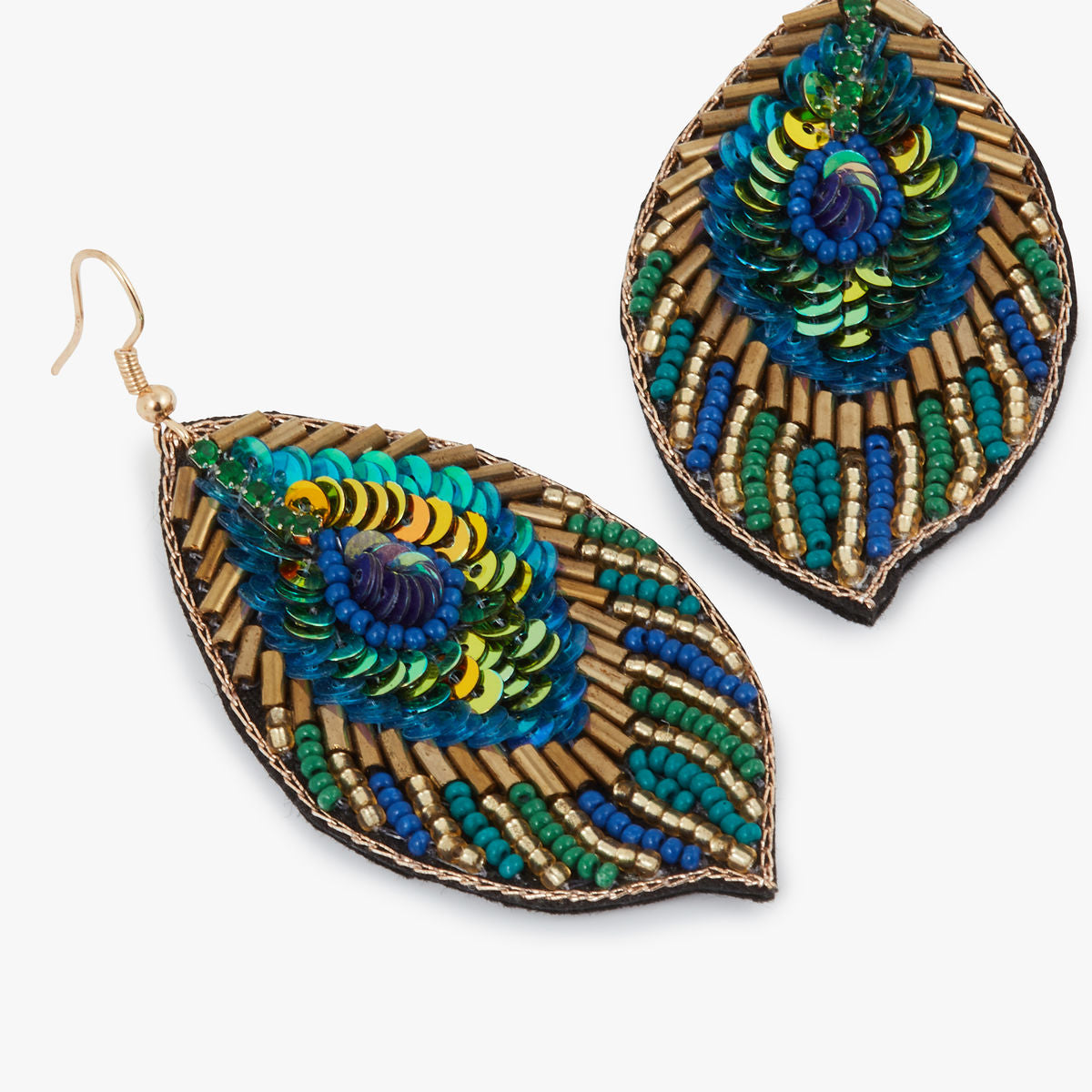 Boucles d'oreilles crochet vert