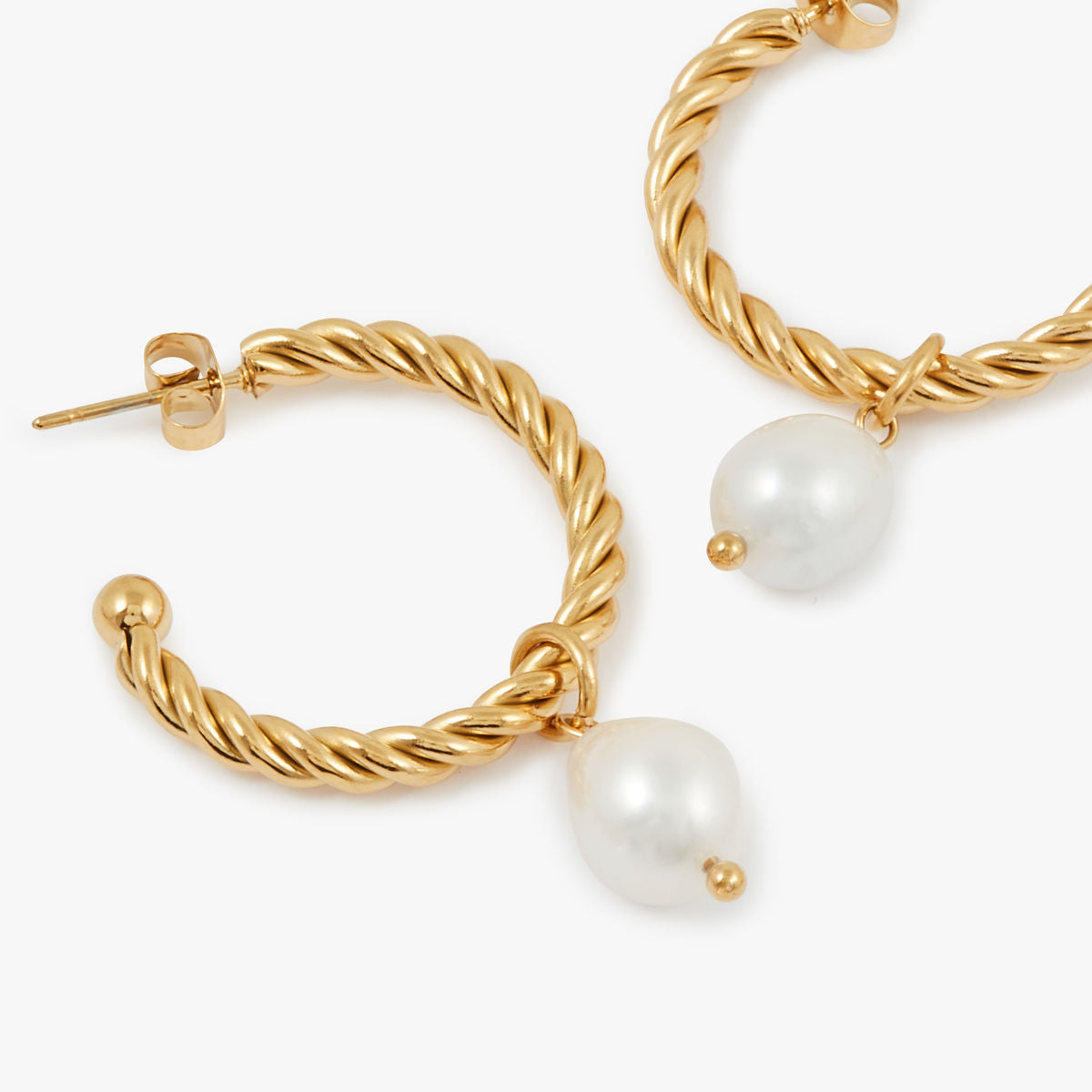 Créoles torsadées en acier inoxydable